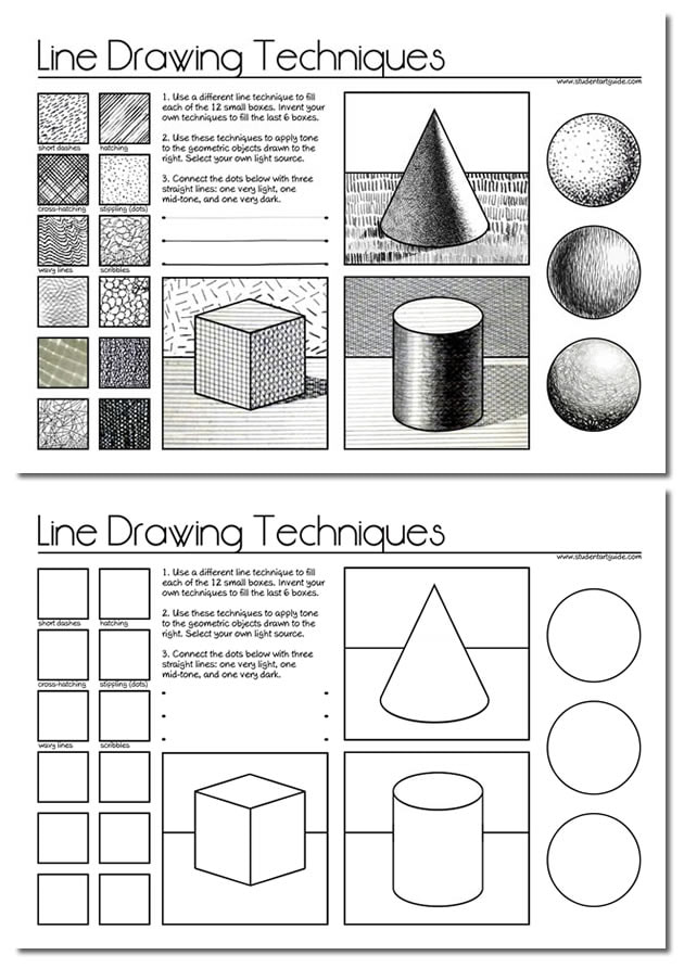 Easy Drawing with Crosshatching Line Technique in Art 